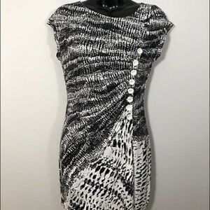 Joseph Ribkoff Black & White Button Tunic